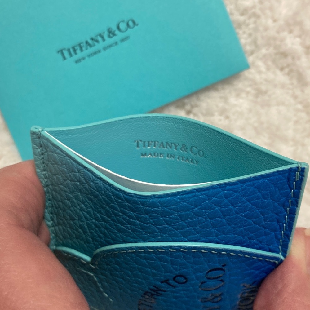 Tiffany & Co. Ombré blue card holder